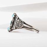 Vintage Navajo Silver and #8 Turquoise Cuff