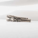 Sterling Silver Twisted Wire Repoussé Heart Cuff