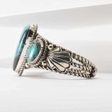 Alex Sanchez Three Stone Turquoise and Twisted Wire Cuff