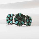 Vintage Navajo Turquoise Cluster Child Cuff Circa 1940s