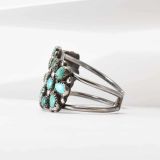 Vintage Navajo Turquoise Cluster Child Cuff Circa 1940s