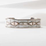 Lambert Homer Sr White Shell and Pink Mother of Pearl Inlay Cuff