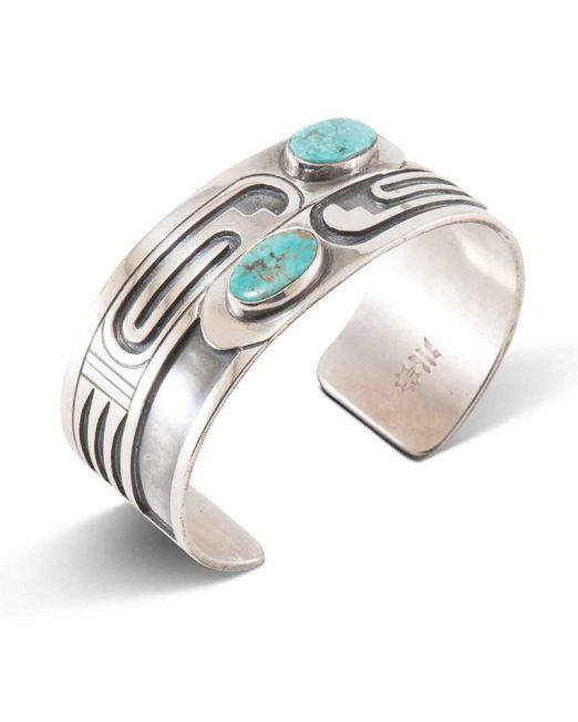 Douglas Homes Turquoise and Overlay Cuff