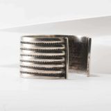 Vintage Navajo Wide Silver Cuff with Turquoise