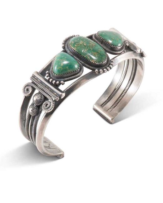 Harry Morgan Three Stone Turquoise Cuff