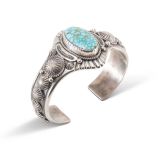 Harry H Begay Turquoise Cuff