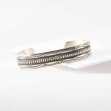 Bruce Morgan Stamped Sterling Silver Cuff
