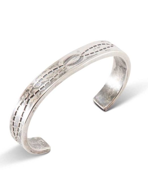 Stamped Silver Cuff