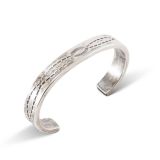 Stamped Silver Cuff