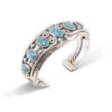 Fred Peshlakai Lone Mountain Turquoise Cuff