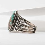Alex Sanchez Turquoise and Twisted Wire Swirl Cuff