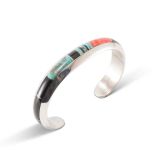 Jimmy Poyer Multi Stone Wide Inlay Cuff