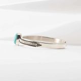 Bruce Morgan Turquoise and Stamped Sterling Silver Cuff