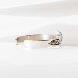 Bruce Morgan Turquoise and Stamped Sterling Silver Cuff