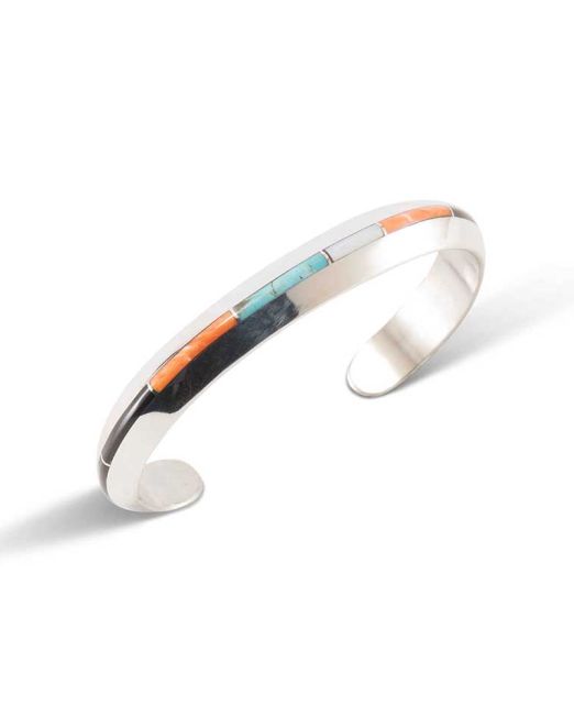 Jimmy Poyer Multi Stone Inlay Cuff