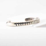 Vintage Navajo Stamped Silver Cuff