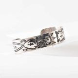 Fred Harvey Era Stamped Coin Silver Cuff