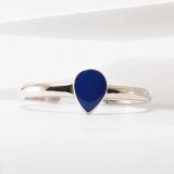 Joe H Quintana Lapis and Sterling Silver Cuff