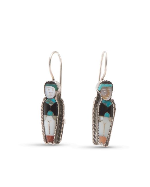 Leo Poblano Inlay Figure Earrings