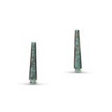 Jimmy Poyer Long Turquoise Inlay Studs