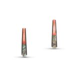 Jimmy Poyer Long Spiny Oyster Shell and Turquoise Inlay Studs