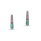 Jimmy Poyer Long Multi Stone Inlay Studs