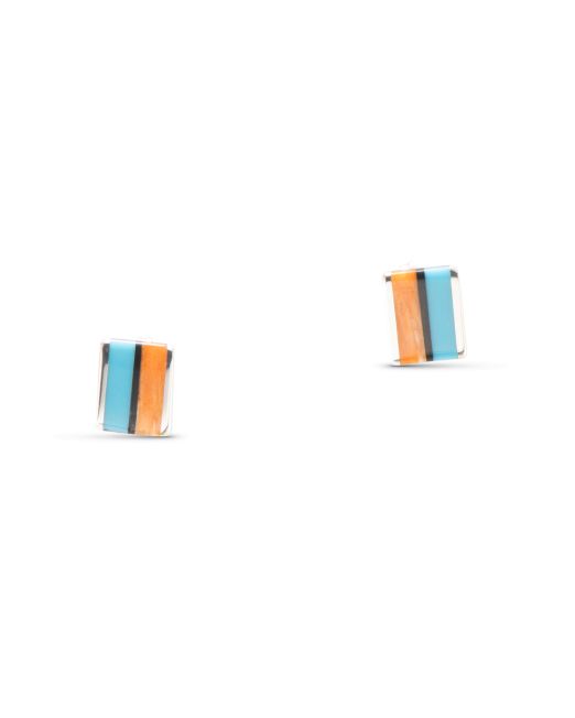 Jimmy Poyer Multi Stone Inlay Studs