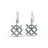 Vintage Zuni Turquoise Needlepoint Earrings