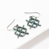 Vintage Zuni Turquoise Needlepoint Earrings