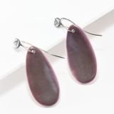 Piki Wadsworth Purple Wampum Shell Earrings