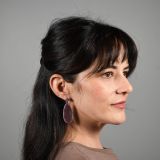 Piki Wadsworth Purple Wampum Shell Earrings