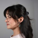Dishta Style Turquoise Inlay Earrings with Dangles