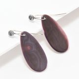 Piki Wadsworth Purple Wampum Shell Earrings