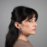 Piki Wadsworth Purple Wampum Shell Earrings