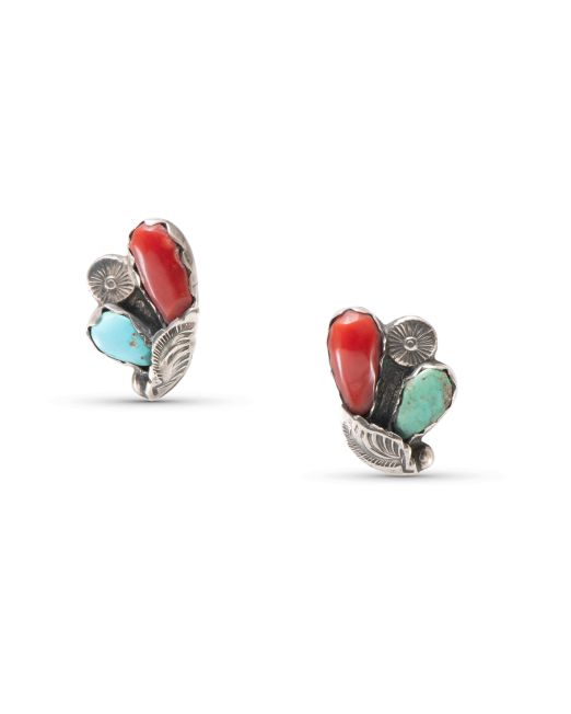 Dan Simplicio Coral and Turquoise Earrings