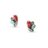 Dan Simplicio Coral and Turquoise Earrings
