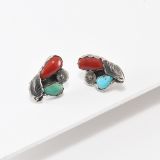 Dan Simplicio Coral and Turquoise Earrings