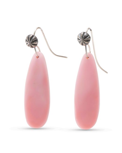 Piki Wadsworth Pink Conch Shell Earrings