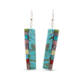 Mary Louise Tafoya Mosaic Stone Earrings