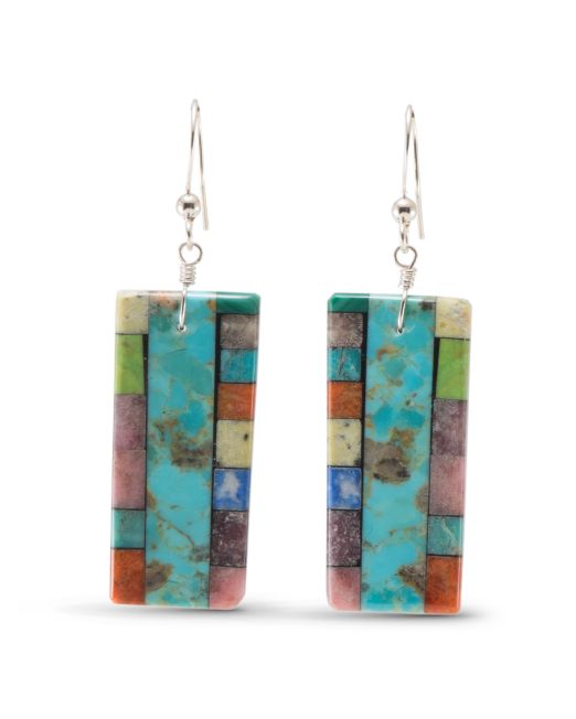 Mary Louise Tafoya Mosaic Stone Earrings
