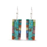 Mary Louise Tafoya Mosaic Stone Earrings