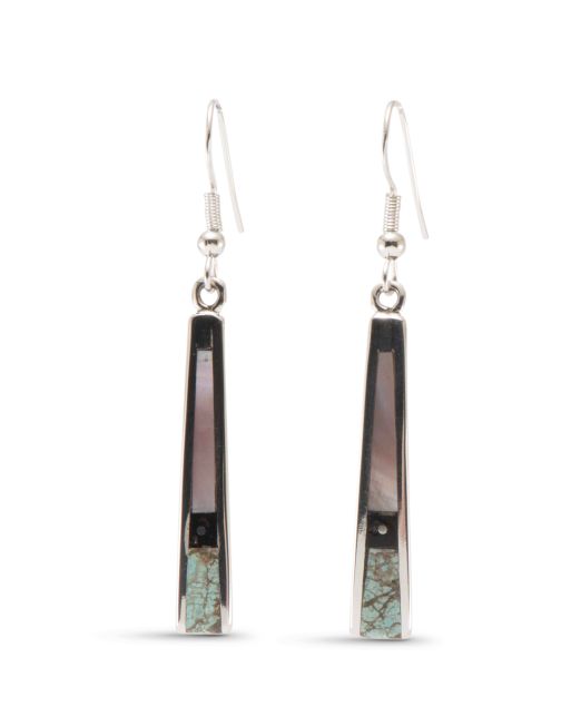Jimmy Poyer Multi Stone Inlay Earrings