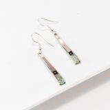 Jimmy Poyer Multi Stone Inlay Earrings