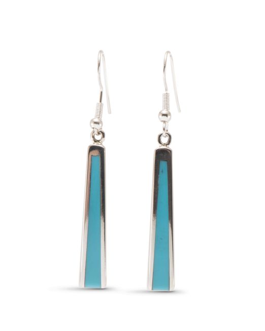 Jimmy Poyer Turquoise Inlay Earrings