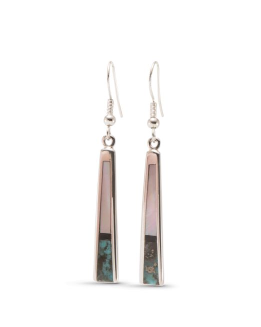 Jimmy Poyer Multi Stone Inlay Earrings