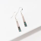 Jimmy Poyer Multi Stone Inlay Earrings
