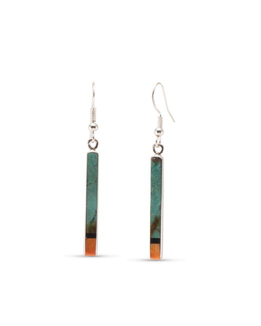 Jimmy Poyer Multi Stone Inlay Earrings