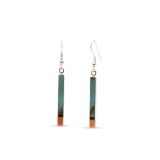 Jimmy Poyer Multi Stone Inlay Earrings