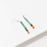 Jimmy Poyer Multi Stone Inlay Earrings