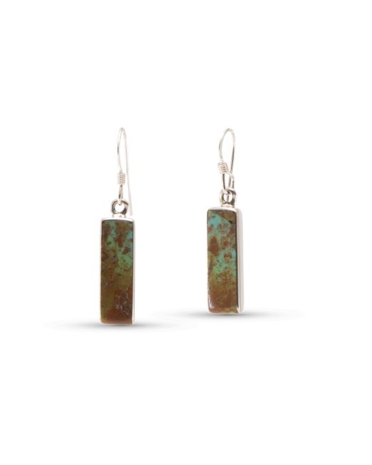 Jimmy Poyer Turquoise Inlay Earrings